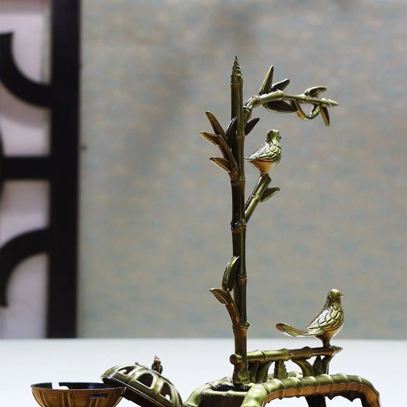 Bamboo Style Hanging Incense Burner Home Indoor Decor Chinese Censer 07FC0E-D4 - KOEEK