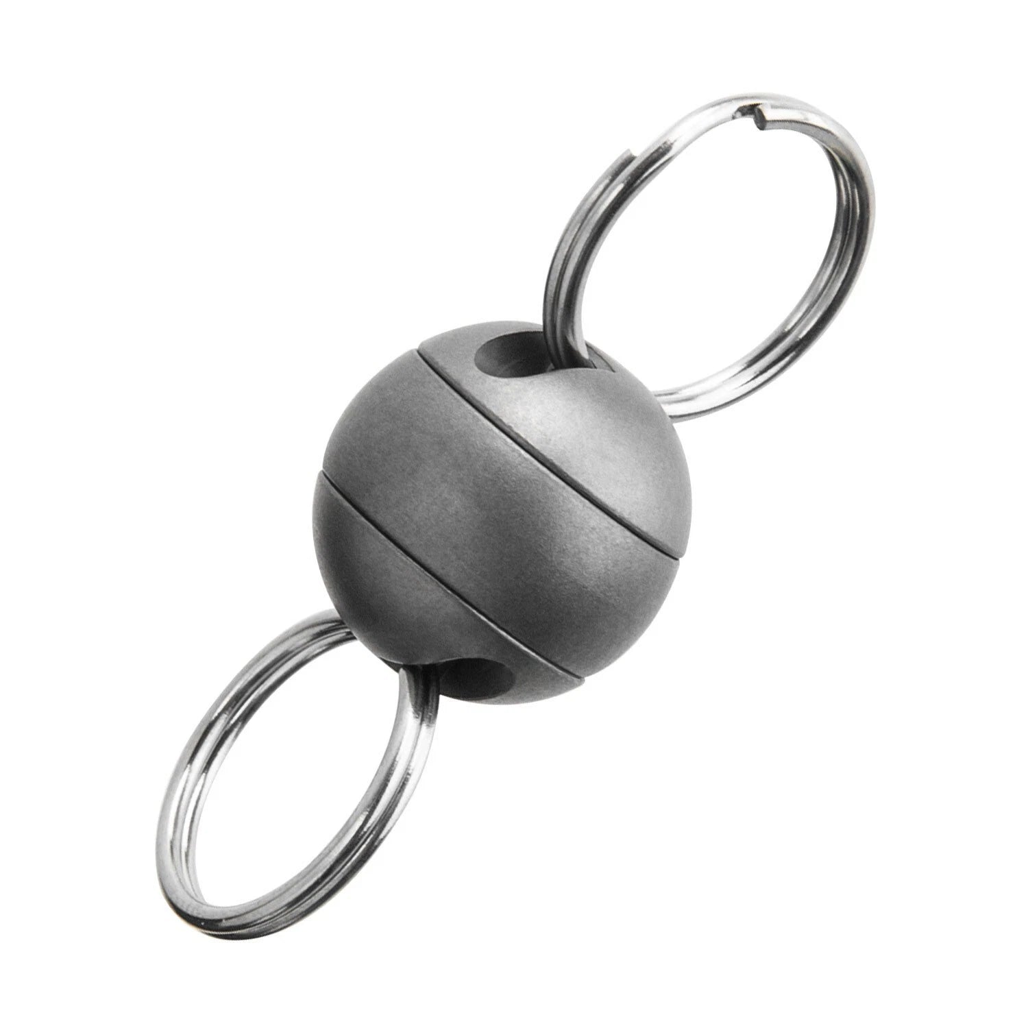 360 Degree Rotation EDC Titanium Gimbal Ring Portable Double Keychain Pendant 07FC0E-D4 - KOEEK