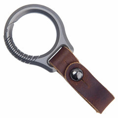 EDC Titanium Alloy + Leather Keychain Portable Removable Key Ring Pendant Tool EDC - KOEEK