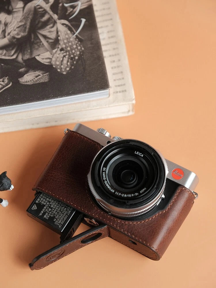 Leather Camera Bag Case For Leica D-LUX8 Dlux8 Protect Cover Belt Strap 07FC0E-D4 - KOEEK