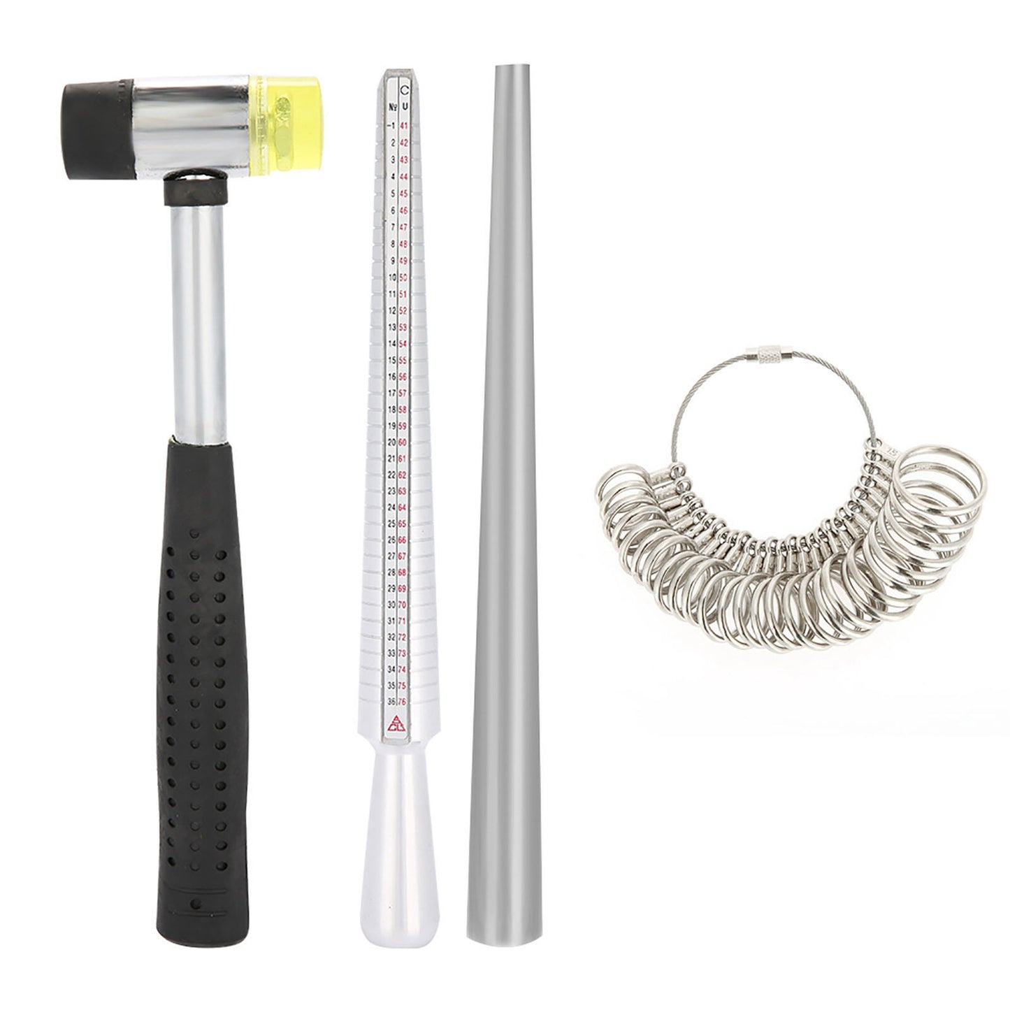 new Jewelry Tools Rubber Hammer Ring Measure Stick Enlarger Mandrel Model Sets ( EUJ koeek - KOEEK