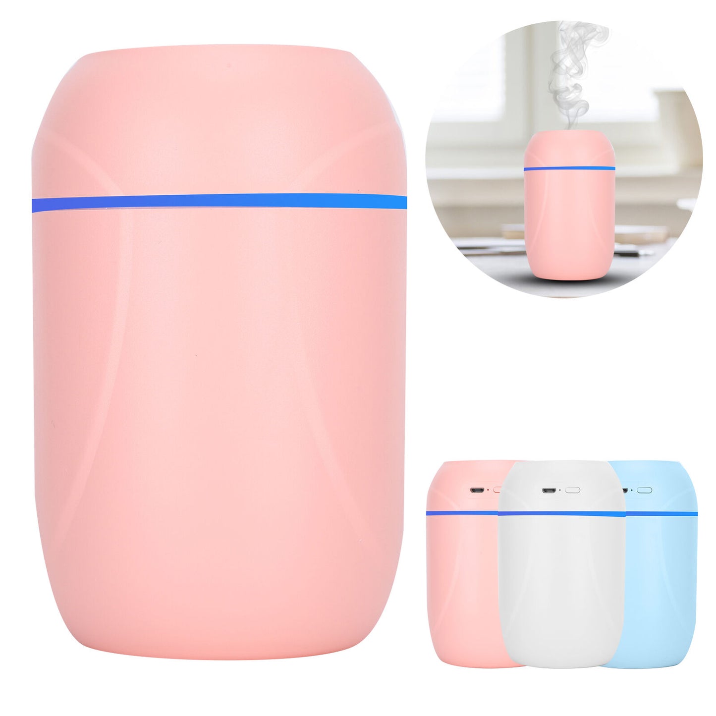 ny 300ml luftfukter USB-lading Aroma Oil Diffuser Portable Mute Car Air F ABE