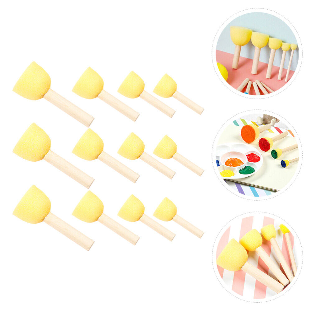 new  30 Pcs Sponge Painting Stamper Kids Brush Mushroom Head Sealers Set Child koeek - KOEEK