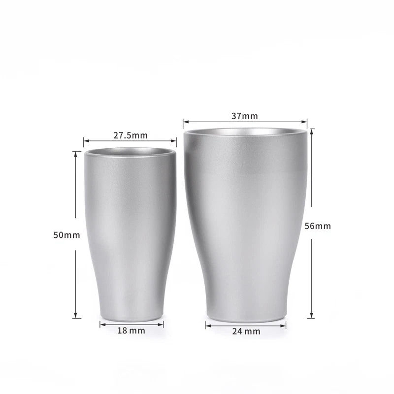 Pure Titanium Water Liquor Glass Drinking Tumbler Cup Mug Good Health Benefits 07FC0E-D4 - KOEEK
