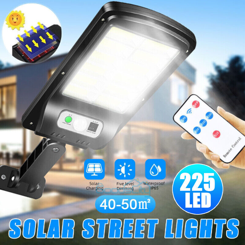 ny 1200000lm LED Solar Flood Light Security Bevægelsessensor Udendørs Yard Street Wall