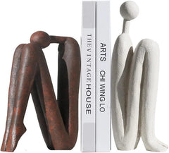 Decorative Bookends for Heavy Books, Thinker Statue Bookends for Desks 07FC0E-D4 - KOEEK