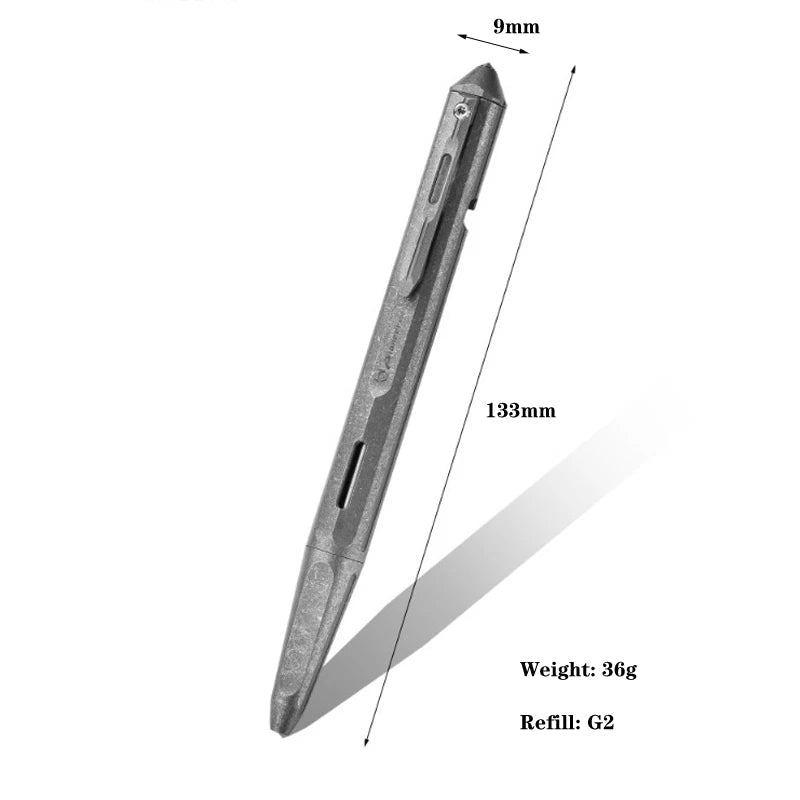 Titanium Pocket Ball Pen Office Signature Working Stationery Pen Outdoor EDC 07FC0E-D4 - KOEEK