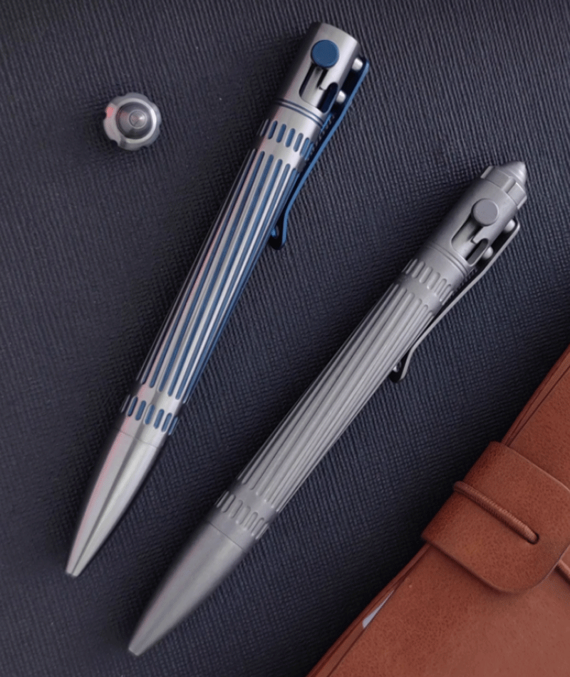 EDC Practical Titanium Alloy Pocket Ballpoint Pen Tactical working signature Pen 07FC0E-D4 - KOEEK