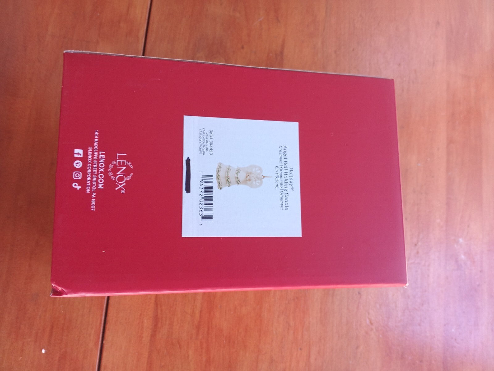 CHRISTMAS LENOX Ornament Angel Bell Holding Candle Holiday LENOX - KOEEK