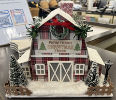 Pottery Barn Christmas Classic Light-Up Mantel Village farm fresh trees POTTERY BARN - KOEEK