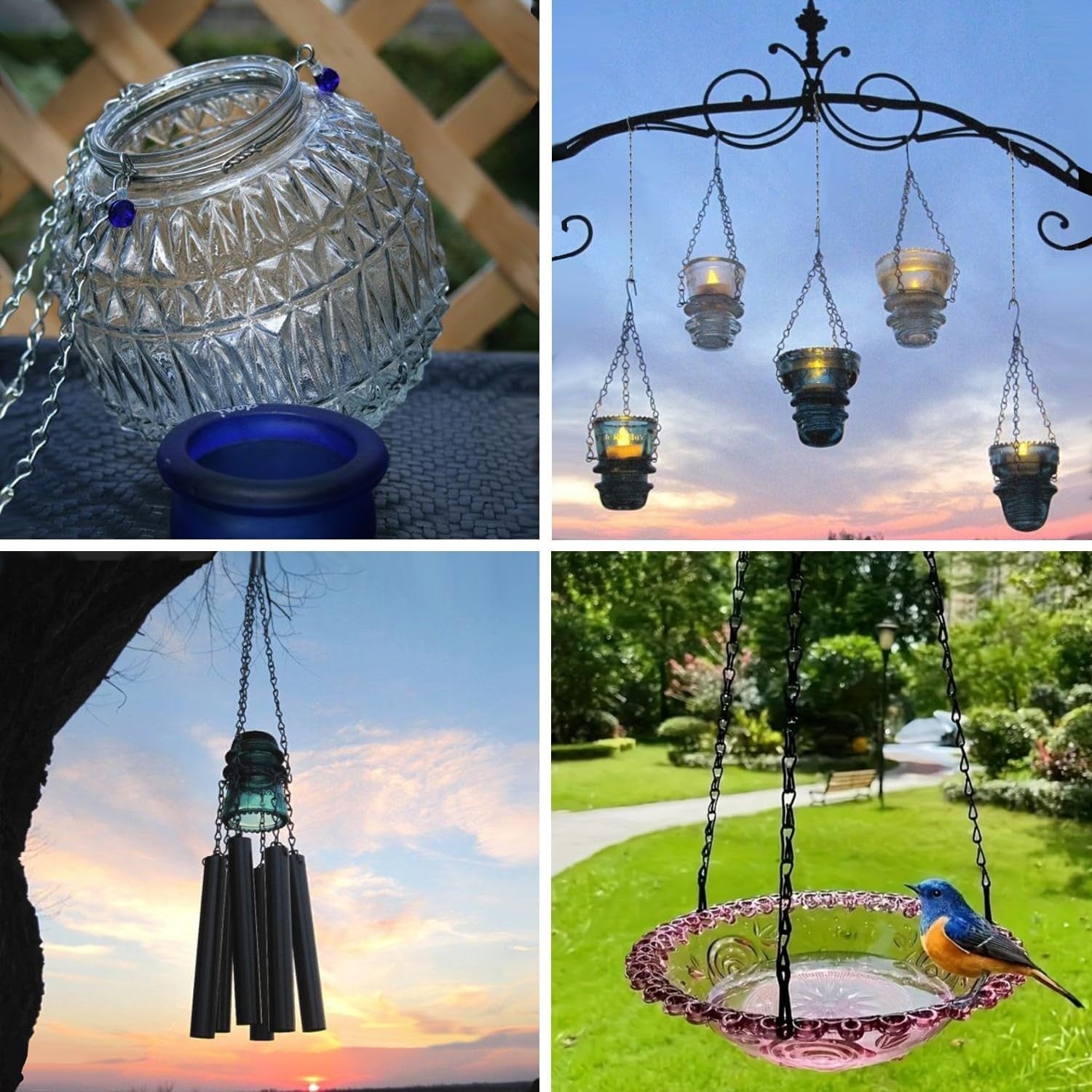 new 10 Pack 21 Inch Black Hanging Chains with Hooks for Grow Lights WHT 07FC0E-D4 - KOEEK