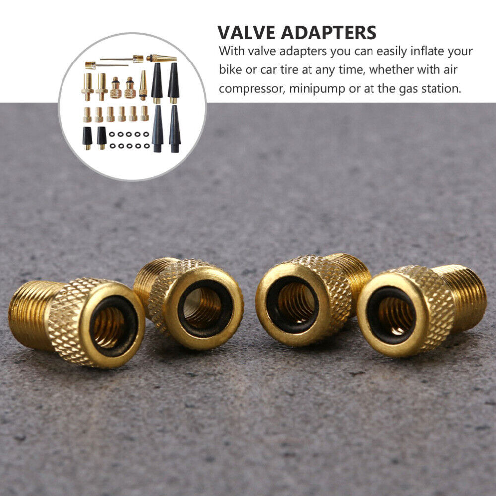 new 30 Pcs/set Valve M Metal Needle Nozzle Adapter Inflator Kit Schrader Adaptor koeek - KOEEK