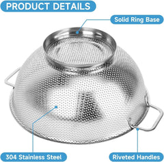 Kitchen strainer, 5 liters, stainless steel strainer with handle 07FC0E-D4 - KOEEK