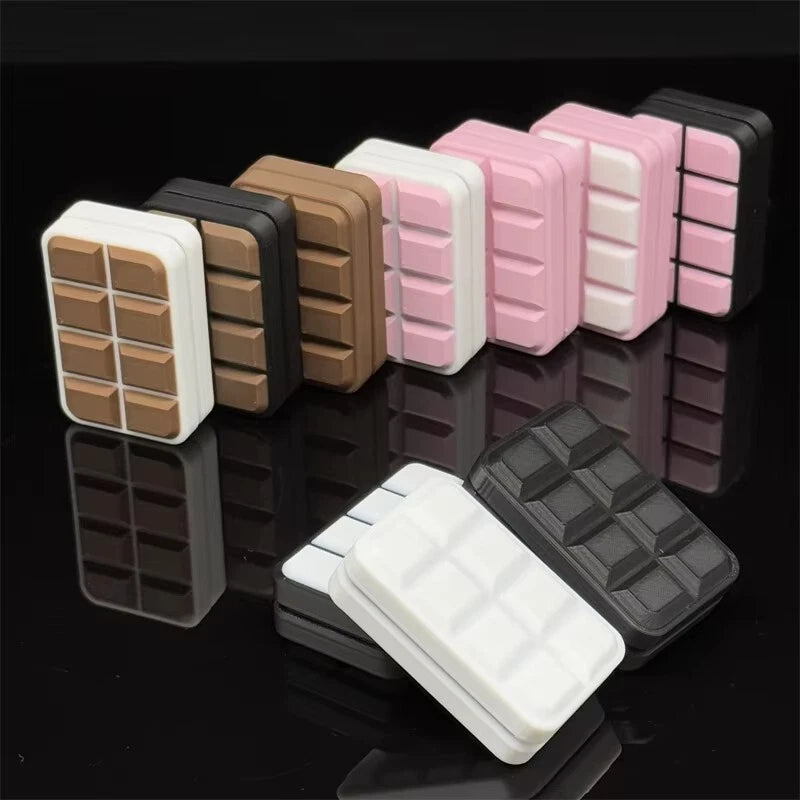 Novelty 3D Chocolate Block Fidget Toys EDC Plastic Push Fidget Slider Fun Toy 07FC0E-D4 - KOEEK