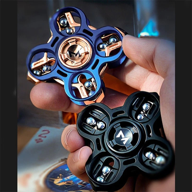 Stylish Rotating Linkage EDC Hand Spinner Alloy Fidget Spinner Office Gadgets 07FC0E-D4 - KOEEK