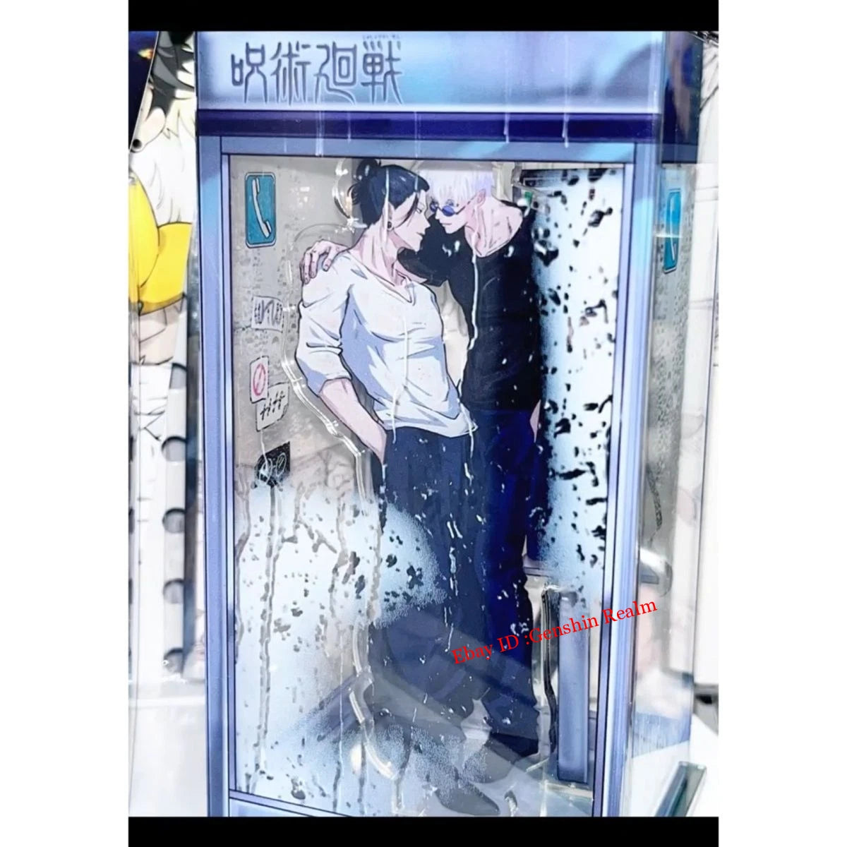 Anime Jujutsu Kaisen Satoru Gojo Phone Booth Scene Desktop Stand Figure Decor 07FC0E-D4 - KOEEK