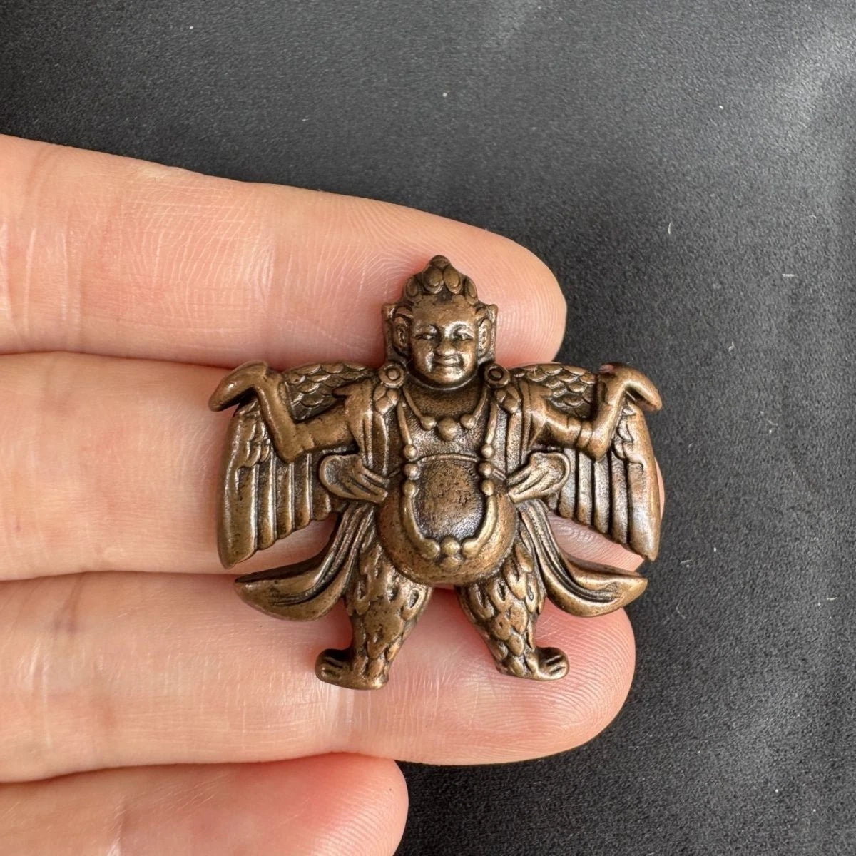 Tibetan Brass Garuda Pendant Amulet Bird Necklace Collectible 07FC0E-D4 - KOEEK