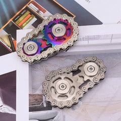 Bike Chain Gear Fidget Spinner Gyro Stainless Steel Sprocket Decompress Toy Gift 07FC0E-D4 - KOEEK