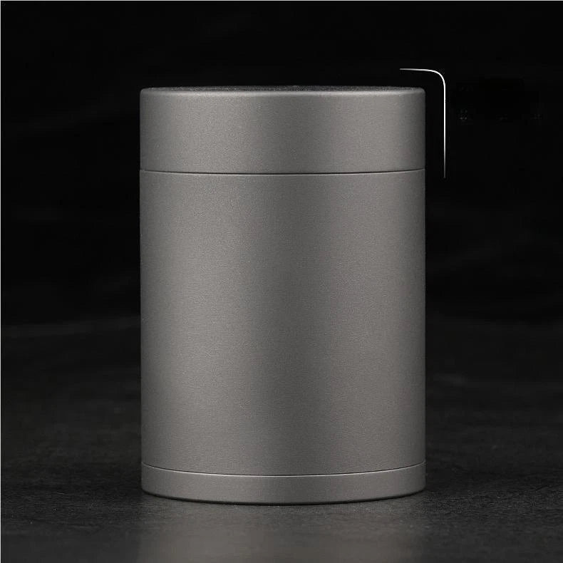 Titanium Waterproof Pill Case Container Holder Jewelry Tea Storage Can Box EDC 07FC0E-D4 - KOEEK
