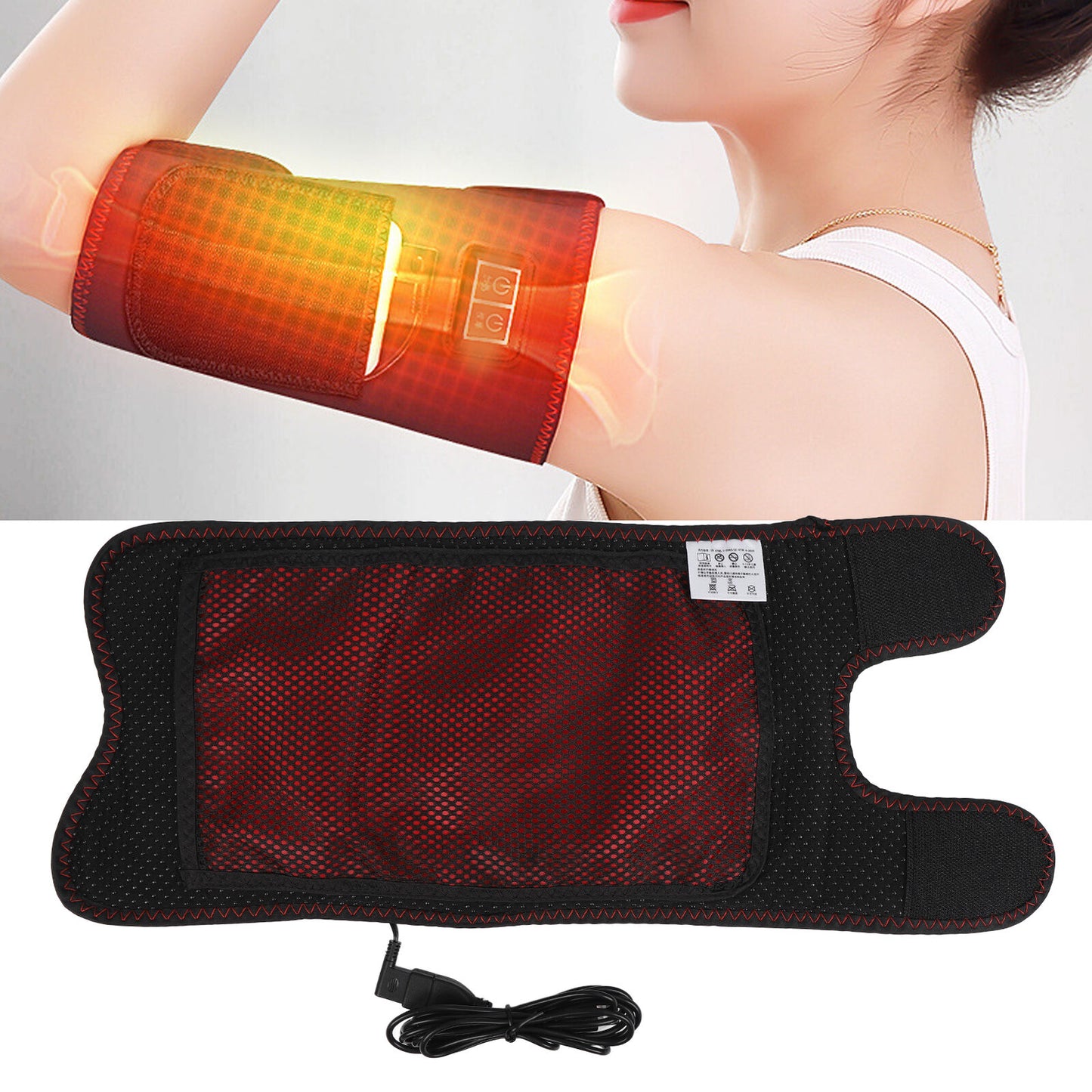 new 3 Modes Heating Pad Electric Arm Massage Wrap with 2 Vibration Massage Motor ABE koeek - KOEEK