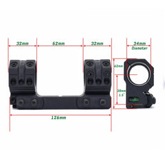 34mm Tube SP-4002 Solid 0MIL 0MOA Scope Optics Mount 1.5'' Height Surfaces 07FC0E-D4 - KOEEK
