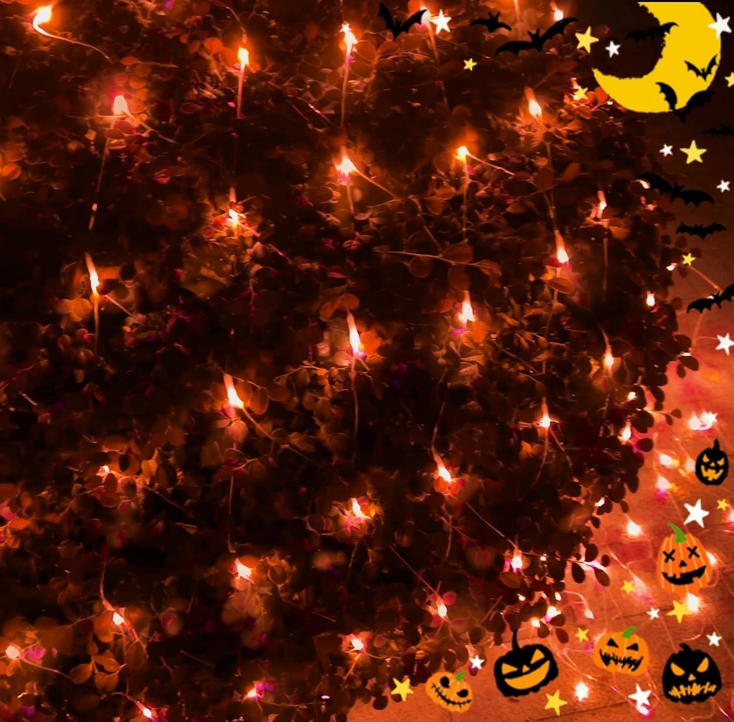 "Outdoor String Net Lights Mesh Fairy Christmas and Halloween Lights for Bushes 07FC0E-D4 - KOEEK