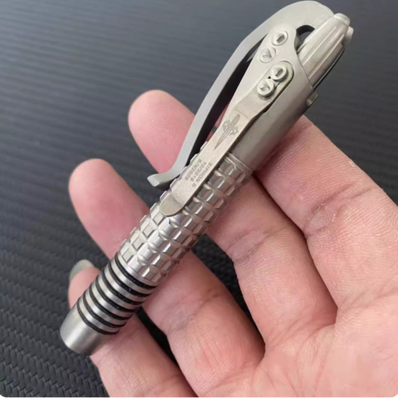 Titanium Alloy Signature Pen Technology Siphon Pen Outdoor Multi-functional Tool 07FC0E-D4 - KOEEK