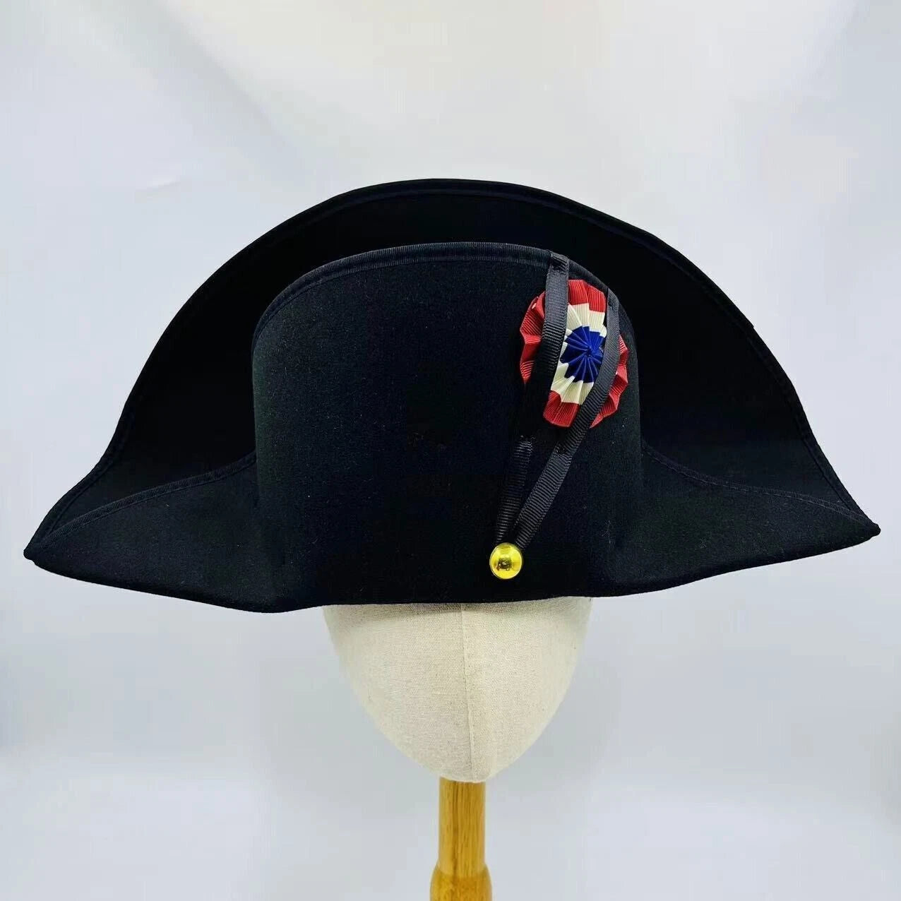 Presell Napoleon French Admiral Captains Bicorne Hat Cosplay Woolen Cap Props 07FC0E-D4 - KOEEK
