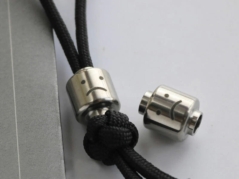 TC4 EDC Titanium Alloy Parachute Cord Bead Keychain Pendant Lanyard DIY Tool EDC - KOEEK