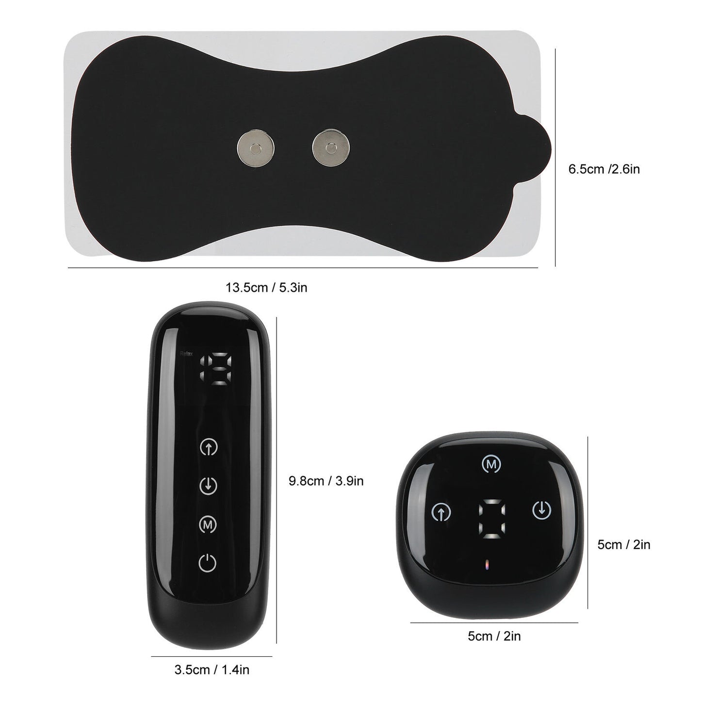 new Neck Massager Relieve EMS Massage Patch Sticker Wireless Massage Pad(Black ) HGF koeek - KOEEK