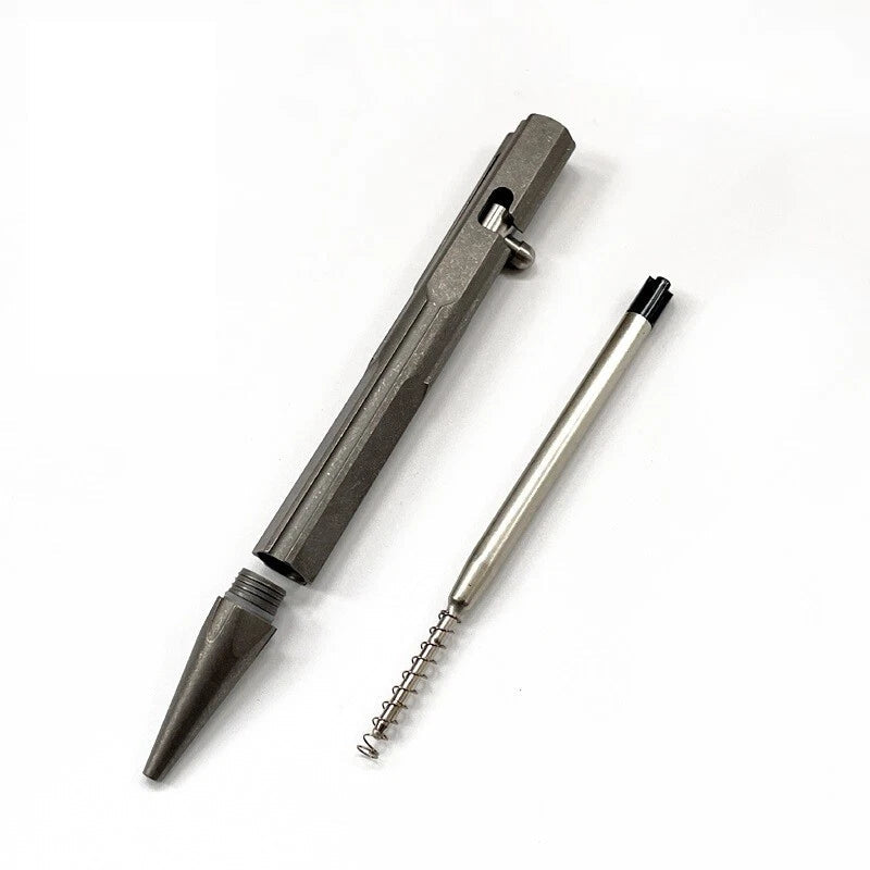Titanium Bolt Action Ballpoint Pen Signature Writing Pocket Pen Business Office 07FC0E-D4 - KOEEK