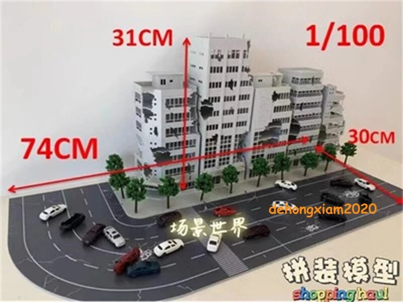1:144 1:100 Scale City War Damage Building Road DIY Model Scene Toy 07FC0E-D4 - KOEEK