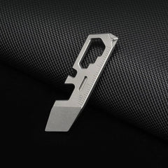 EDC Mini Titanium Alloy Keychain Pry Bar Crowbar Opener Ruler Wrench Multi Tools 07FC0E-D4 - KOEEK