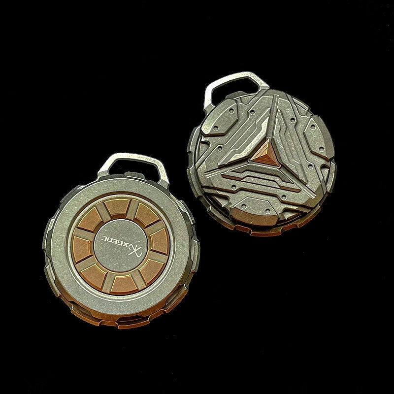 Hot Titanium Alloy Pill Container Case Holder Box Necklace Pendant Spinning Top 07FC0E-D4 - KOEEK