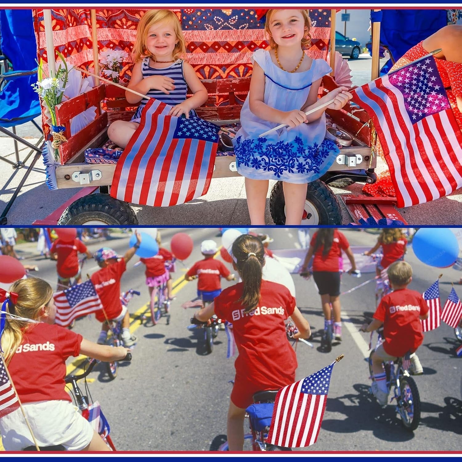 new 150 Pcs Small American Flags on Stick, 8 x 12 Inch Mini US Wooden...