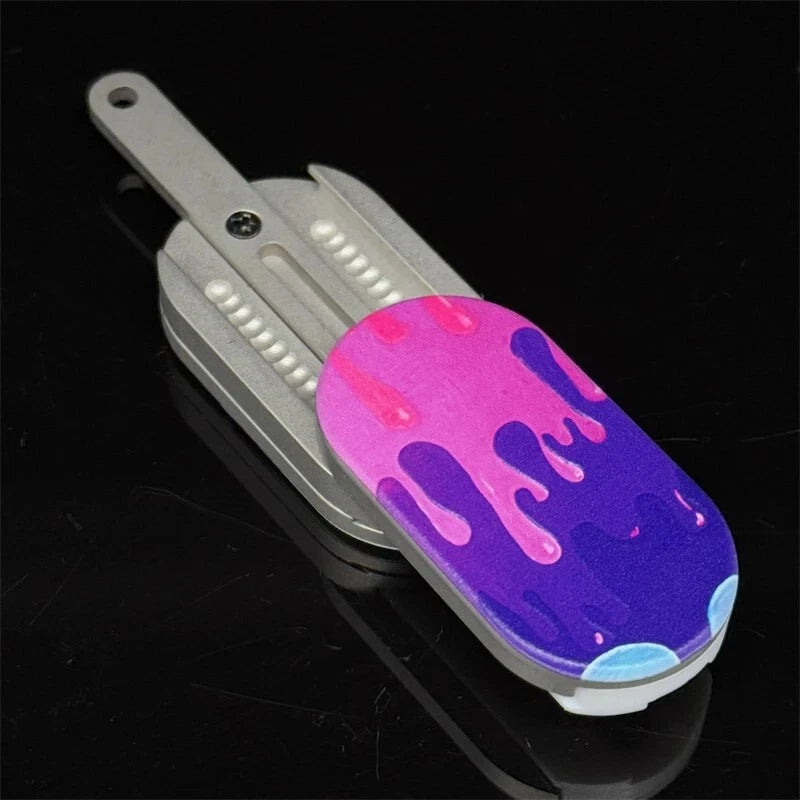 Creative Ice Cream Fidget Slider EDC Metal Push Haptic Slider Kawaii Fidget Toy 07FC0E-D4 - KOEEK