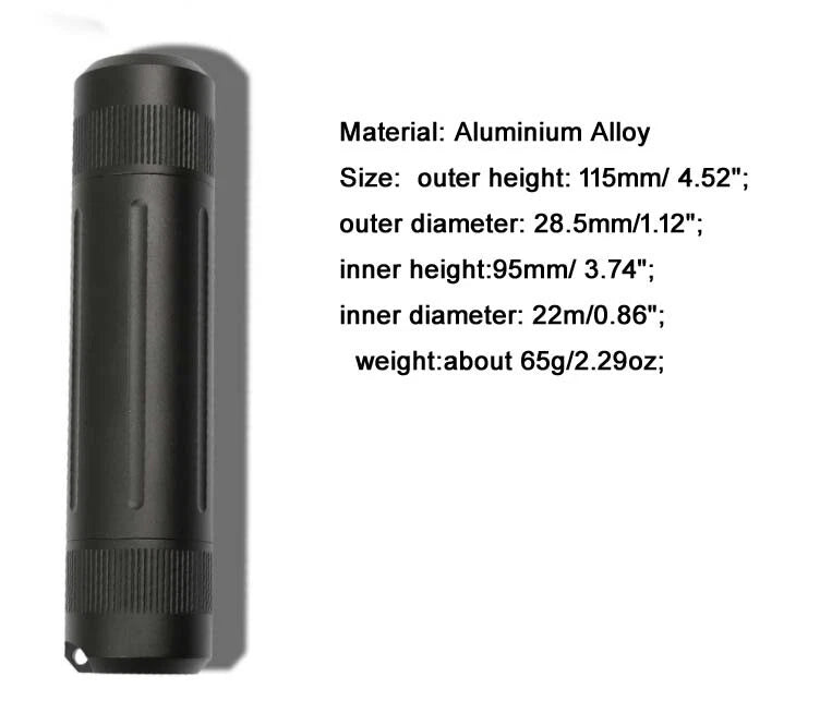 Outdoor EDC Aluminium Alloy Waterproof Case Pill Box Keychain Pendant Storage 07FC0E-D4 - KOEEK