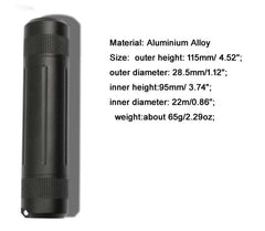 Outdoor EDC Aluminium Alloy Waterproof Case Pill Box Keychain Pendant Storage 07FC0E-D4 - KOEEK