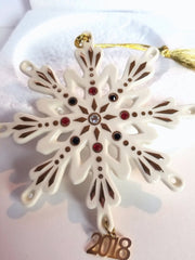 Lenox 2018 Annual GEMMED SNOWFLAKE Ornament LENOX - KOEEK