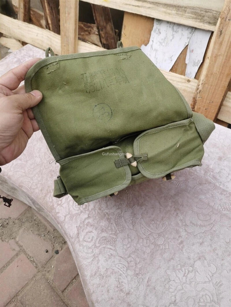 Surplus Chinese Army Military T67 Canvas Bag Pack Surplus Accessory Pouch 1980 07FC0E-D4 - KOEEK