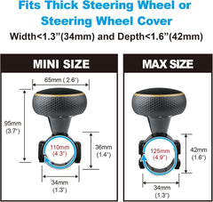 new Hypersonic Steering Wheel Knob Spinner - Large Non-Slip Suicide Gold HYPERSONIC - KOEEK