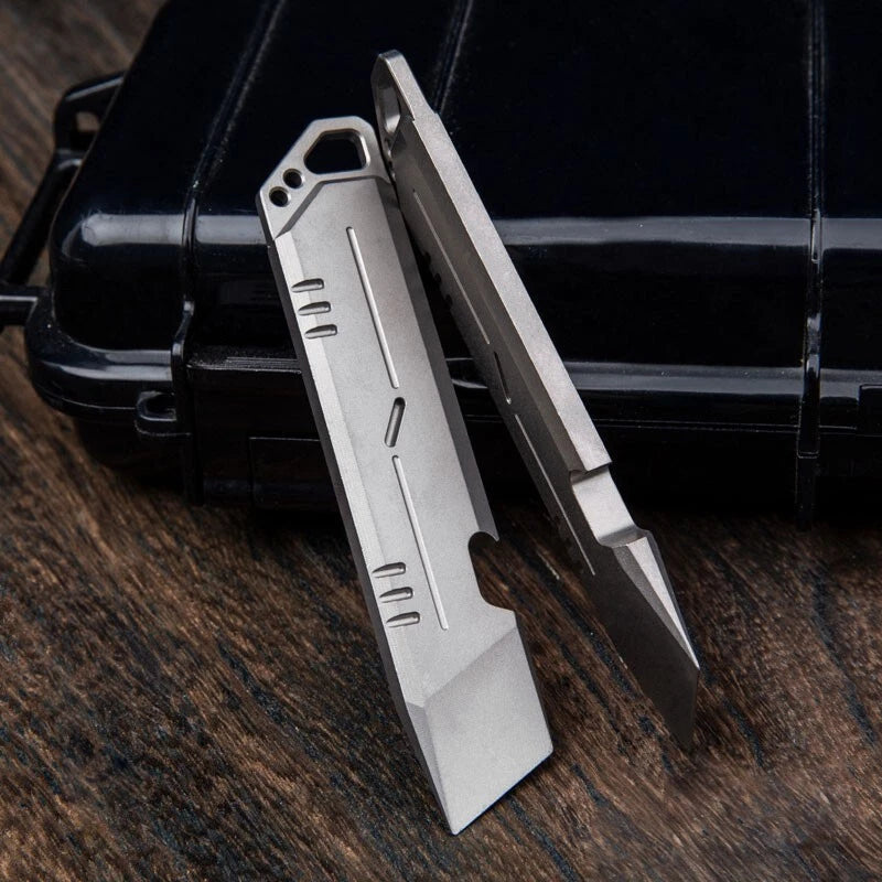 Titanium Alloy Pry Bar Crowbar Bottle Opener Portable Outdoor Multi Tools EDC 07FC0E-D4 - KOEEK