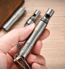 Titanium Emergency Survival Safety Whistle with Mini Ballpoint Pen EDC Outdoor 07FC0E-D4 - KOEEK