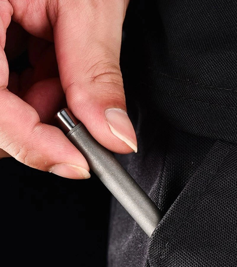 Titanium Alloy Pocket Ball Pen Signature Tactical EDC Pen G2 Refill 07FC0E-D4 - KOEEK