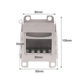 Portable Camping Titanium Stove Lightweight Folding Wood Burning Stove Camping 07FC0E-D4 - KOEEK