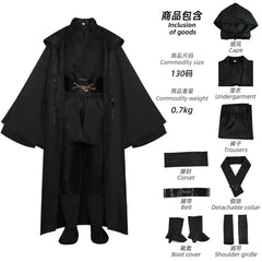 Star Wars Jedi Knight Cosplay Costume Kids Hooded Robe Full Set Outfit Halloween 07FC0E-D4 - KOEEK