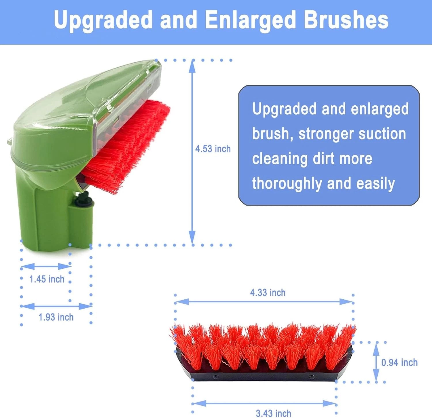 Upgraded 1400B Small Green Machine Brush Head Replacement Part 07FC0E-D4 - KOEEK