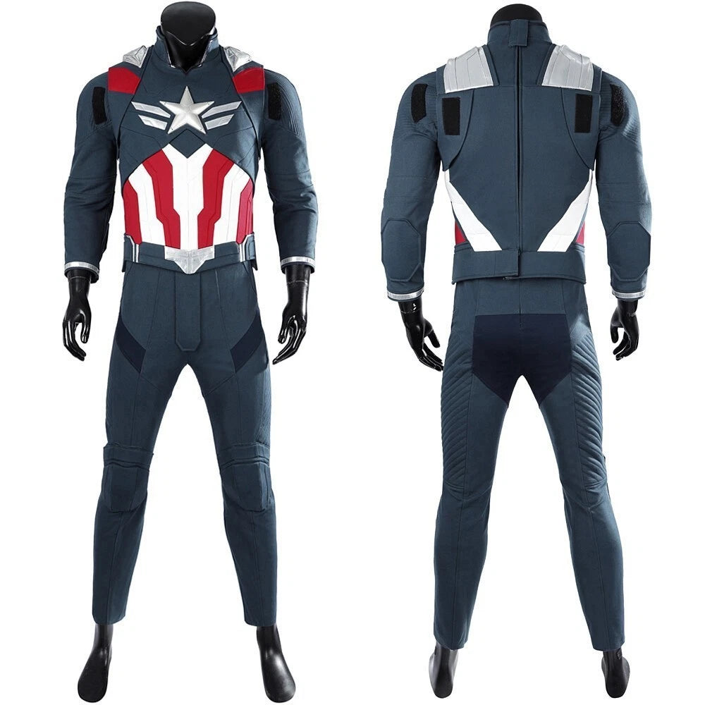 Captain America Brave  World Jumpsuit Falcon Wilson 3D Outfit Cosplay Costume 07FC0E-D4 - KOEEK