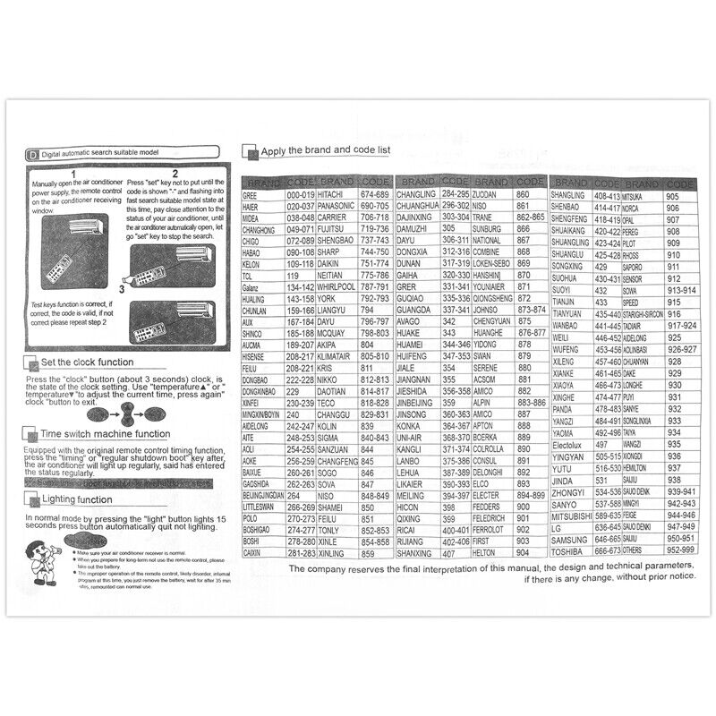 ny Aire acondicionado universal IR AC Control fjernbetjening til Multimarca mere 1000