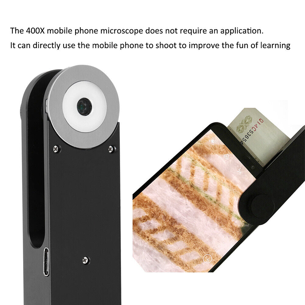 new 400X Zoom Microscope Camera For Mobile Phone LED Light High Magnification koeek - KOEEK